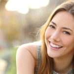 Girl smiling with perfect smile and white teeth